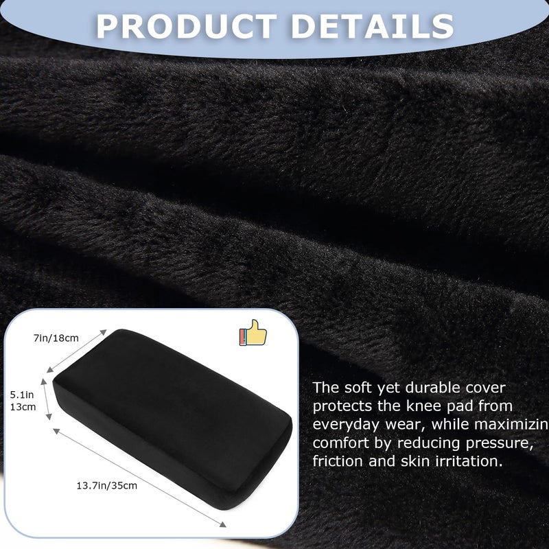 HAMBOLY Knee Scooter Cushion Pad Cover for Comfort, Removable 2'' Thick Memory Foam Cushion for Knee Walker Roller, Universal Fit (Black) - Image 4
